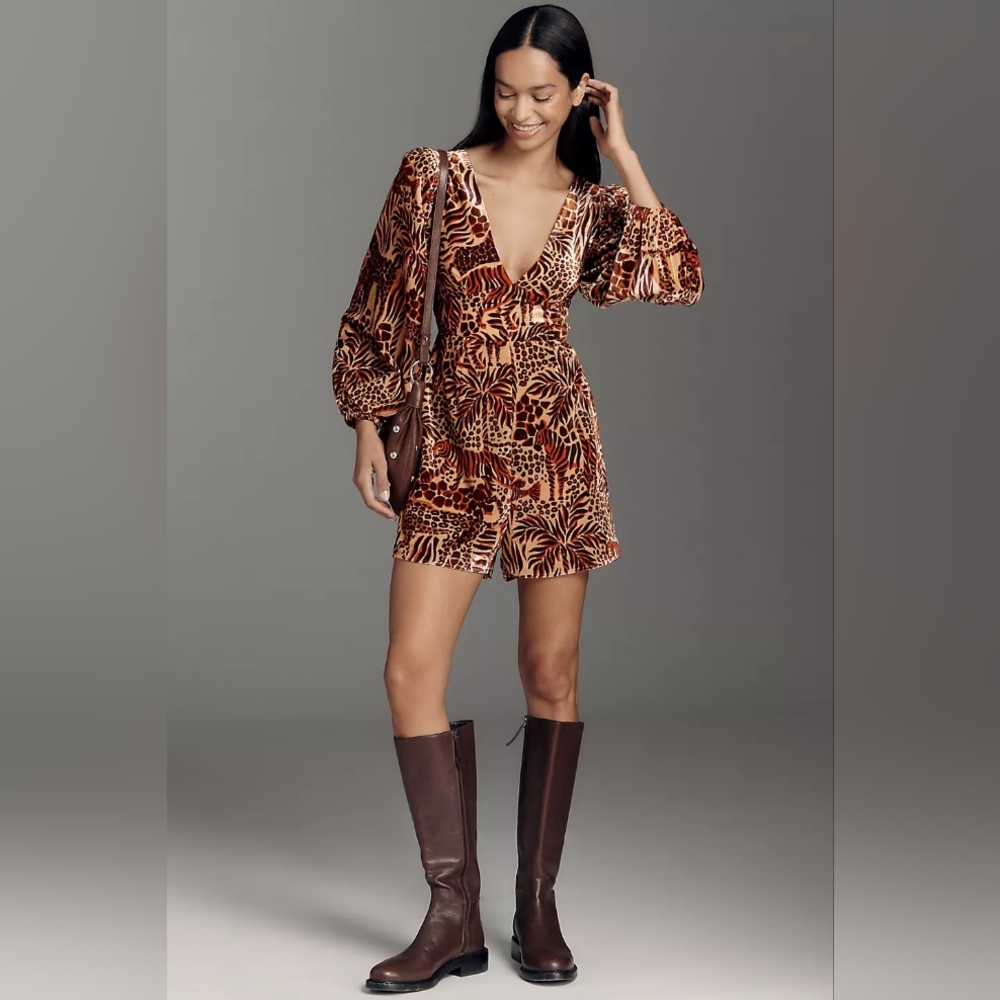 Farm Rio x Anthropologie Long Sleeved Printed Romper - Picture 3 of 4